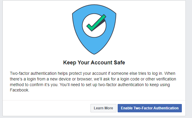How to fix keep your account safe Facebook problem