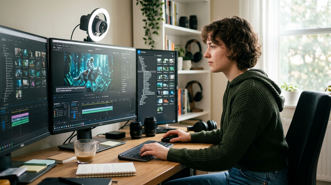 Person making AI video 202607201135