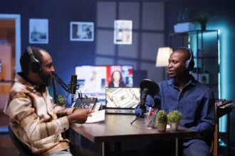 depositphotos 752476542 stock photo black man notebook interviewing social