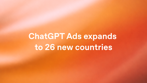 OpenAI's official graphic announcing ChatGPT ads expanding to 26 new countries
